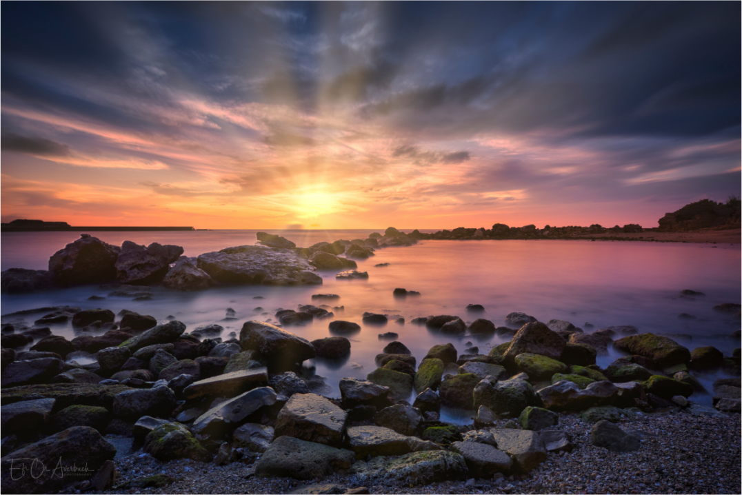 Sunset at Caesarea Harbor Beach I